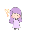 愛が溢れるガール(パープル)（個別スタンプ：16）