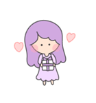 愛が溢れるガール(パープル)（個別スタンプ：17）