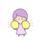 愛が溢れるガール(パープル)（個別スタンプ：19）