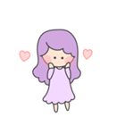 愛が溢れるガール(パープル)（個別スタンプ：21）