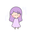 愛が溢れるガール(パープル)（個別スタンプ：23）