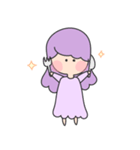 愛が溢れるガール(パープル)（個別スタンプ：32）