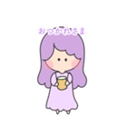 愛が溢れるガール(パープル)（個別スタンプ：33）