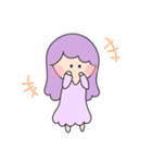 愛が溢れるガール(パープル)（個別スタンプ：35）