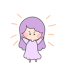 愛が溢れるガール(パープル)（個別スタンプ：36）