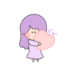 愛が溢れるガール(パープル)（個別スタンプ：40）