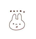 ゆるめの白うさぎ（個別スタンプ：3）