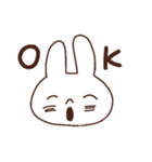 ゆるめの白うさぎ（個別スタンプ：7）