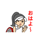 テニス（女の子）（個別スタンプ：6）