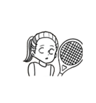 テニス（女の子）（個別スタンプ：21）