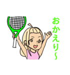 テニス（女の子）（個別スタンプ：22）