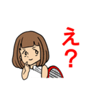 テニス（女の子）（個別スタンプ：31）