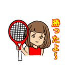 テニス（女の子）（個別スタンプ：36）