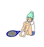 テニス（女の子）（個別スタンプ：39）