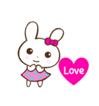 うさぎのうー♡毎日使える♡伝えるスタンプ（個別スタンプ：1）