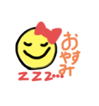 赤リボンのニコちゃん（個別スタンプ：3）