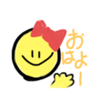 赤リボンのニコちゃん（個別スタンプ：4）