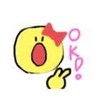 赤リボンのニコちゃん（個別スタンプ：7）