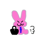 ピンクのうさぎたち（個別スタンプ：3）
