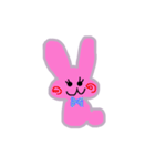 ピンクのうさぎたち（個別スタンプ：4）