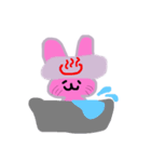 ピンクのうさぎたち（個別スタンプ：7）