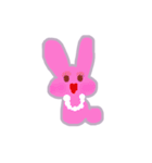 ピンクのうさぎたち（個別スタンプ：8）