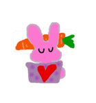 ピンクのうさぎたち（個別スタンプ：10）