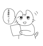 大学生活に向いていないねこ（個別スタンプ：15）