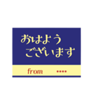 手紙風カスタムスタンプ 青赤黄（個別スタンプ：6）