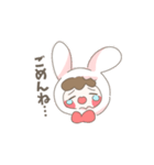 白うさぎモコ（個別スタンプ：2）