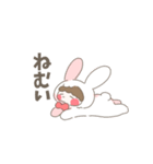 白うさぎモコ（個別スタンプ：13）