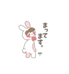 白うさぎモコ（個別スタンプ：14）