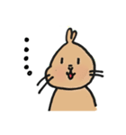 茶色いうさぎさんのゆるスタンプ（個別スタンプ：3）