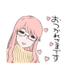 頑張っているうさぎのスタンプ（個別スタンプ：33）
