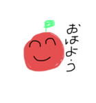 手描きりんごちゃん（個別スタンプ：1）