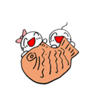 何かを食べたいうれしそうな子たち（個別スタンプ：23）
