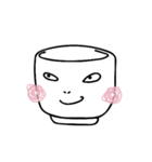 三白眼おちょこ 1（個別スタンプ：9）