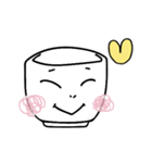 三白眼おちょこ 1（個別スタンプ：10）