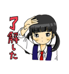制服のおんなのこ。（個別スタンプ：1）