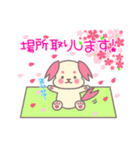 お花見の計画を立てるわんこスタンプ（個別スタンプ：6）