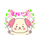 お花見の計画を立てるわんこスタンプ（個別スタンプ：15）