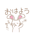 ゆるいハートのうさぎ（個別スタンプ：5）