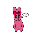 まっぴんくうさぎ（個別スタンプ：10）