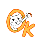 二重アゴのねこ夫婦（個別スタンプ：1）