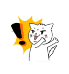 二重アゴのねこ夫婦（個別スタンプ：7）