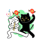 二重アゴのねこ夫婦（個別スタンプ：37）