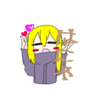 金色髪の女の子スタンプ（個別スタンプ：5）