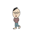シンプルなメガネの人たち（個別スタンプ：1）