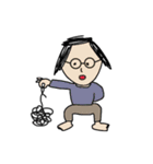 シンプルなメガネの人たち（個別スタンプ：2）