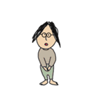 シンプルなメガネの人たち（個別スタンプ：3）